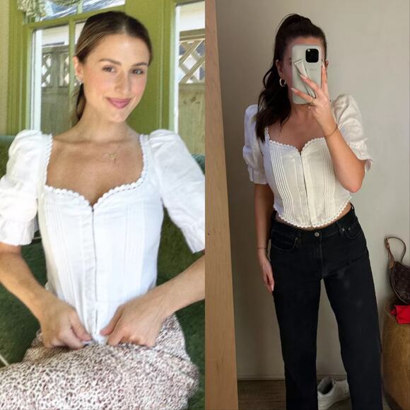 Reformation Tops - New Reformation Simmie Linen Top